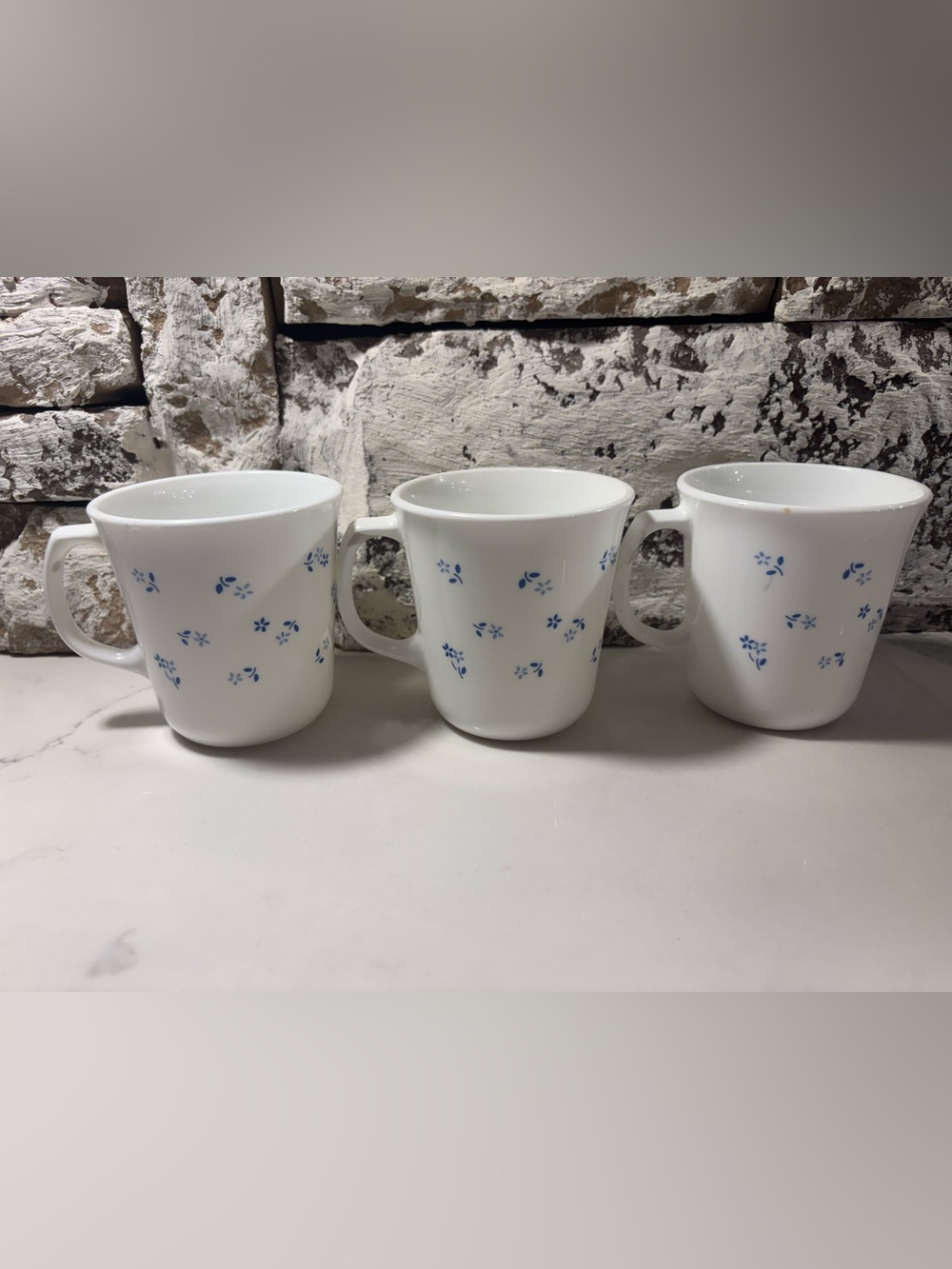 3 Vintage Corning Ware Corelle Provincial Floral Pattern Coffee Mugs
